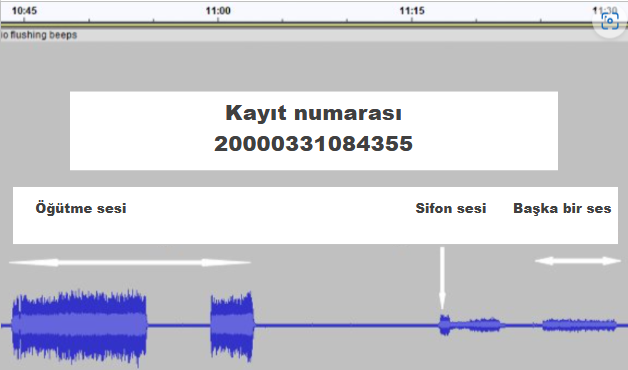 A picture showing the waveform of the machine noises